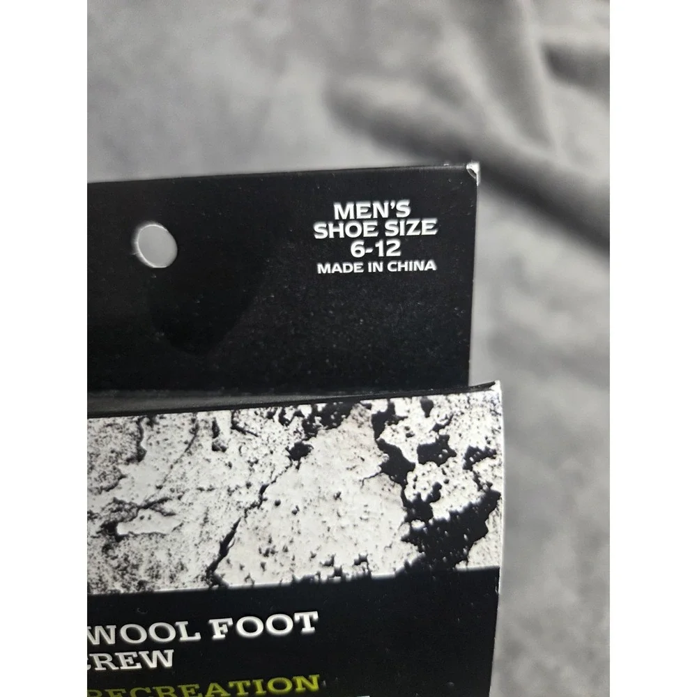 Dickies Insulated Wool Foot‎ Work Outdoor Crew Sock Brown Size 6-12